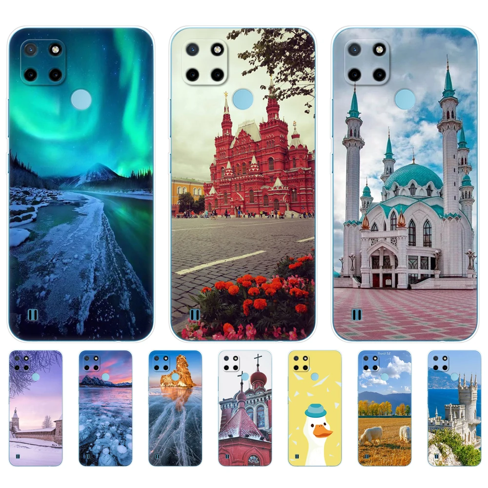 

For Realme C21Y C25Y Case Silicon Back Cover phone cases For OPPO Realme C21Y C25Y 4G Soft Case RMX3261 coque TPU bumper 6.5inch