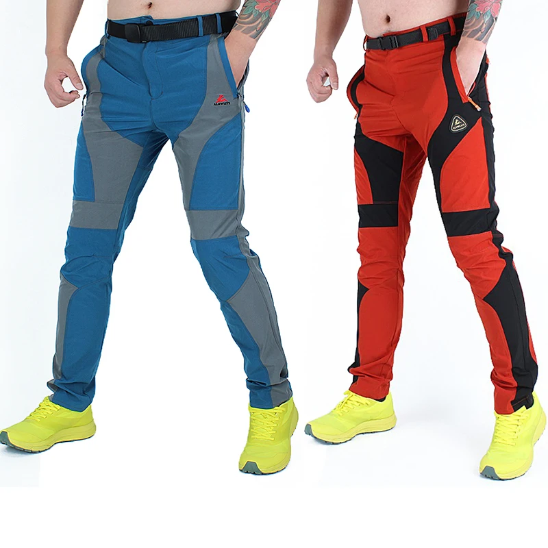 

Men`s summer soft elastic breathable waterproof UV-proof hiking pants mens ultra thin windproof quick dry cycling riding pants