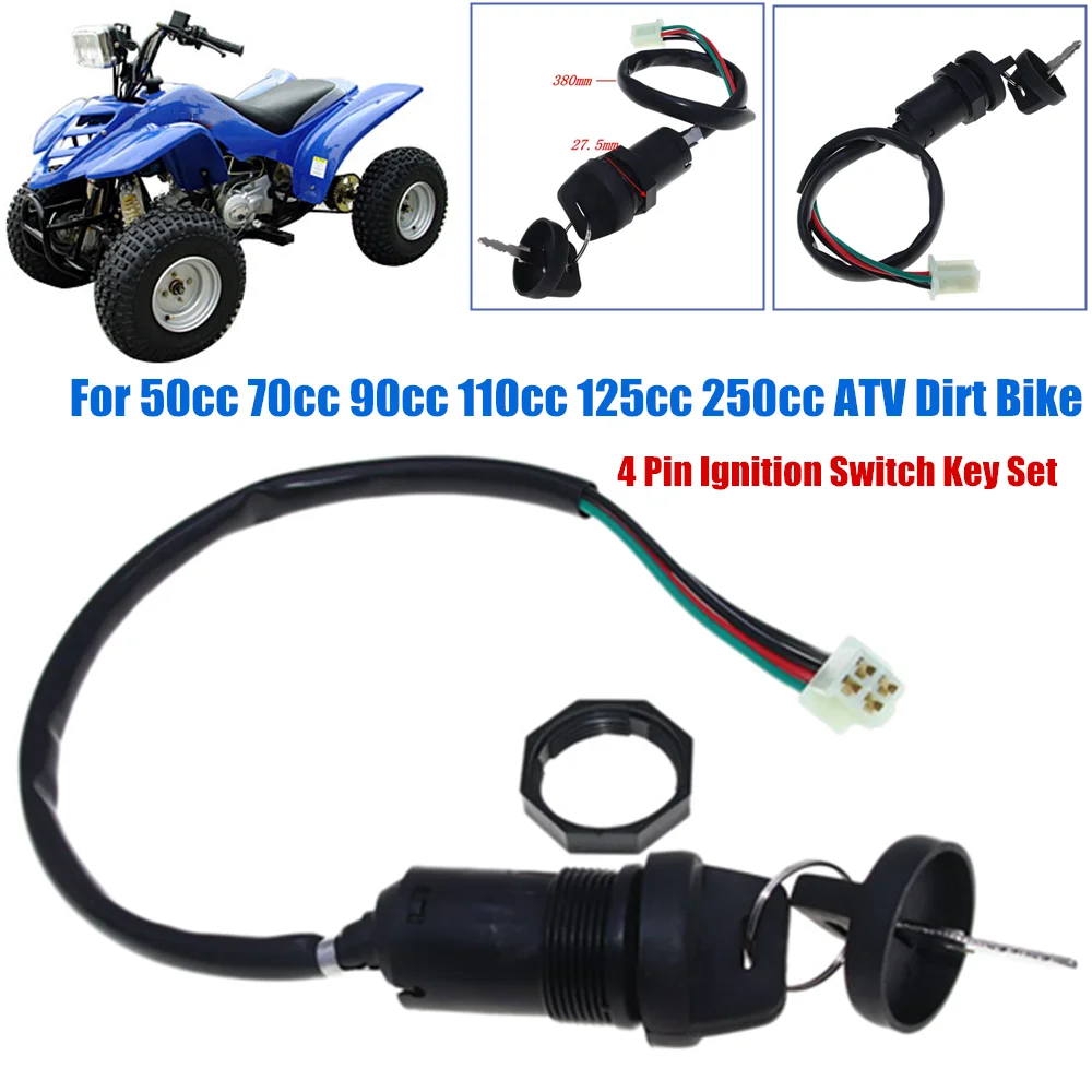 

Boost Your Bike's Ignition System with the 4 Pin Ignition Switch Key Set for 50cc 70cc 90cc 110cc 125cc 250cc ATV Dirt Bike