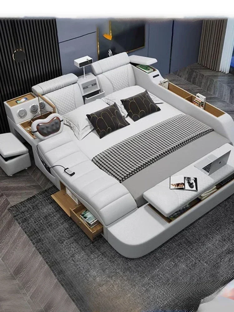 Умная кровать Limlamlim Tech обивка из натуральной кожи многофункциональная массаж