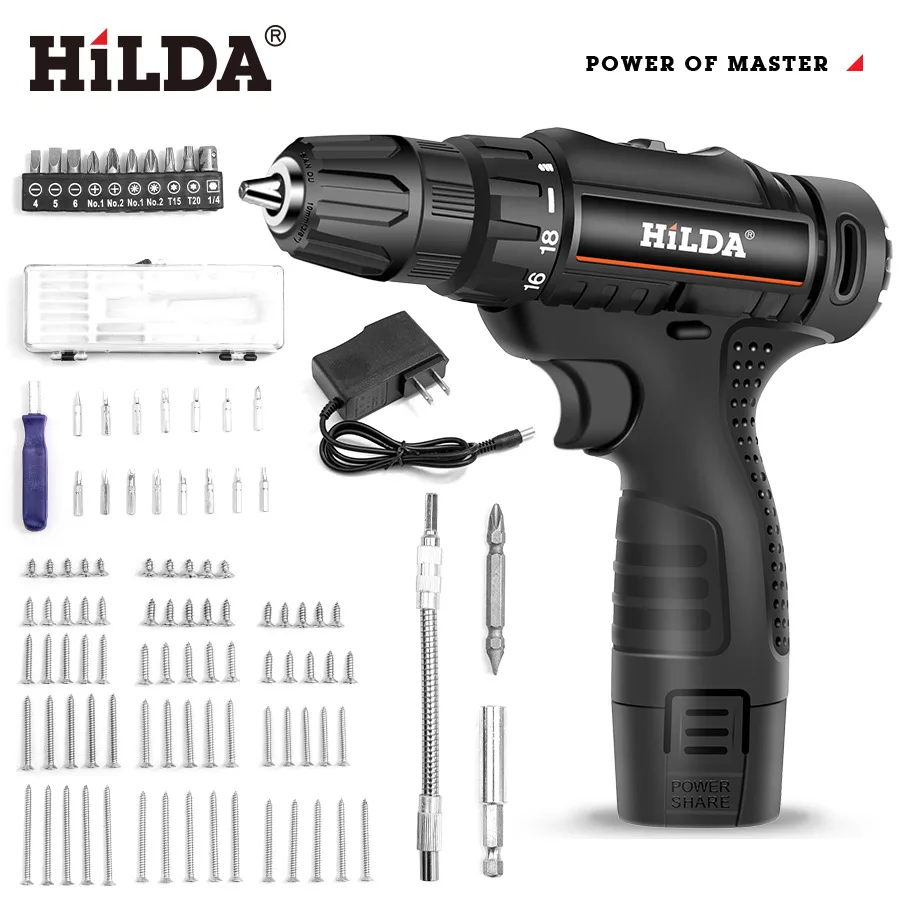 

Impact drill lithium battery rechargeable flashlight charging gun drill electric screwdriver household hardware tools
