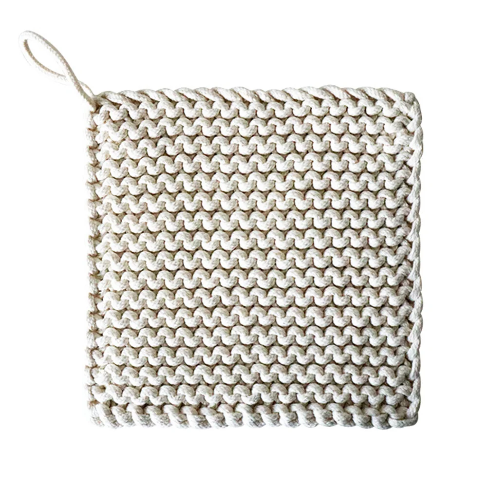 

Mat Pot Coasters Pad Woven Hot Holder Table Coaster Trivet Kitchen Pads Cotton Cup Weave Mats Rope Resistant Trivets Heat