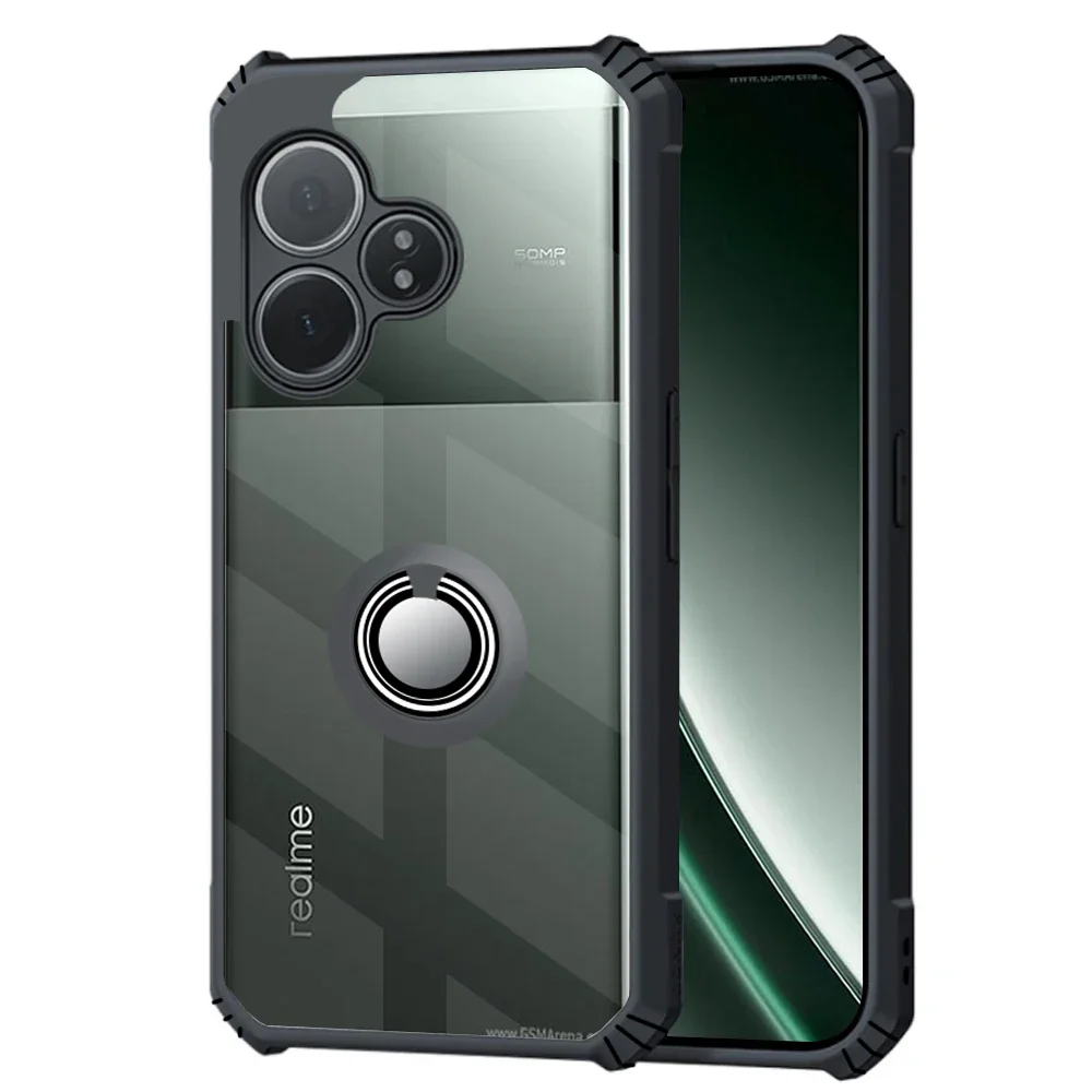 Прозрачная акриловая искусственная кожа для Realme GT 6 T GT6 GT6T чехол с магнитным