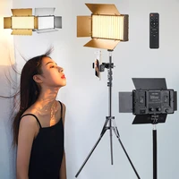 led video lighting kits with 78inch light stand battery phone clip 3200k 6500k for youtube photography shooting fill lamp