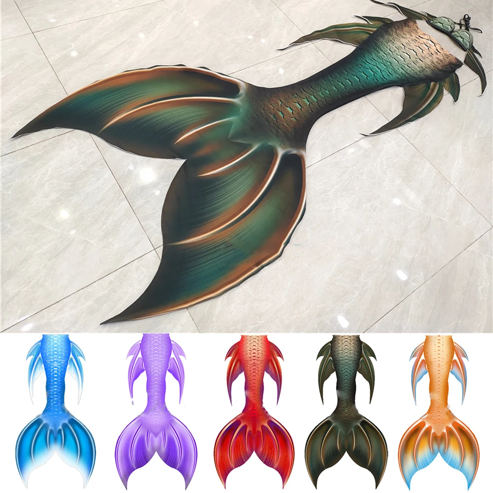 Купальник-Русалка с большим хвостом купальный костюм для взрослых и детей