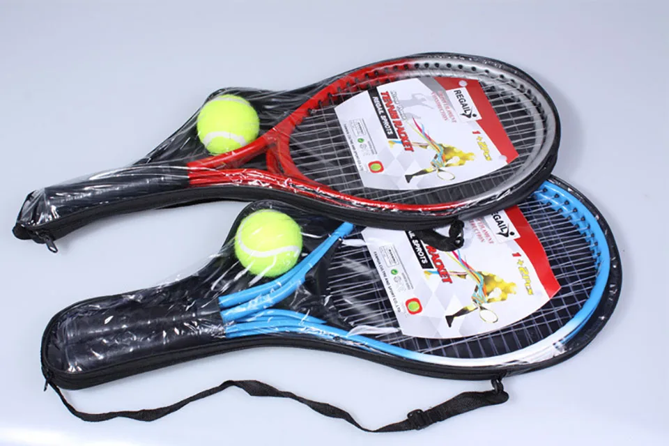 Набор из 2 теннисных ракеток для подростков тренировок теннисная нить raquete de Tennis