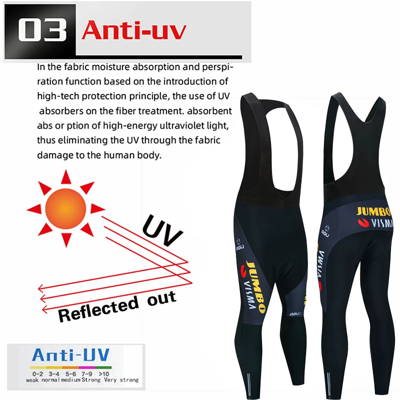 Велосипедная одежда для мужчин мужской велосипедный комплект из джерси Jumbo Visma