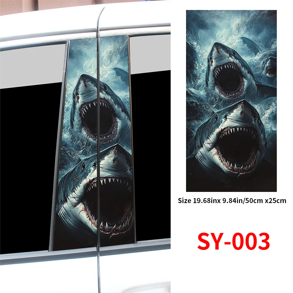 Акула Мегалодон автомобильные наклейки водостойкие DIY авто B-стойка защитный