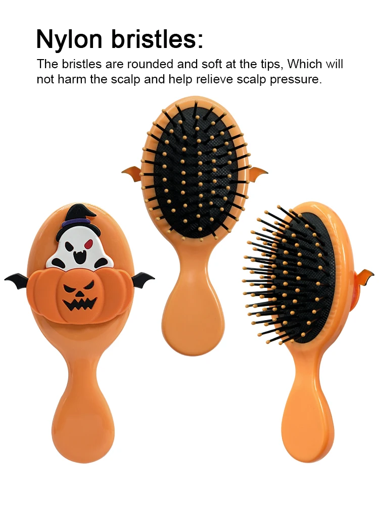 Портативная мини-щетка для волос на Хэллоуин антистатическая расческа