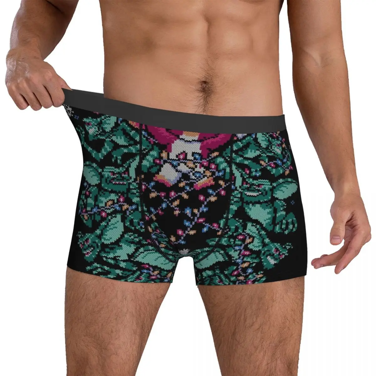 

Gremlins Underwear We Wish You a Gremlin Christmas 3D Pouch Boxershorts Printed Boxer Brief Cute Men Underpants Big Size