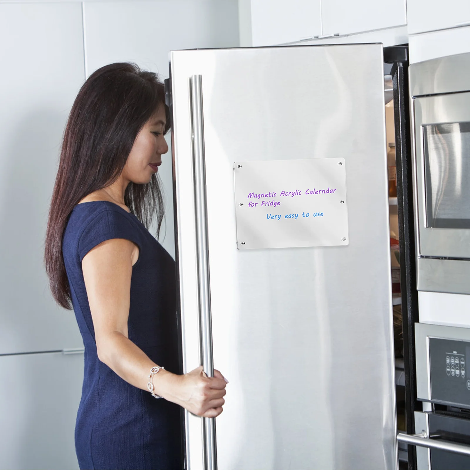 

Clear Magnetic Planner Board Magnetic Fridge Acrylic Blank Whiteboard Practical Kitchen Supplies