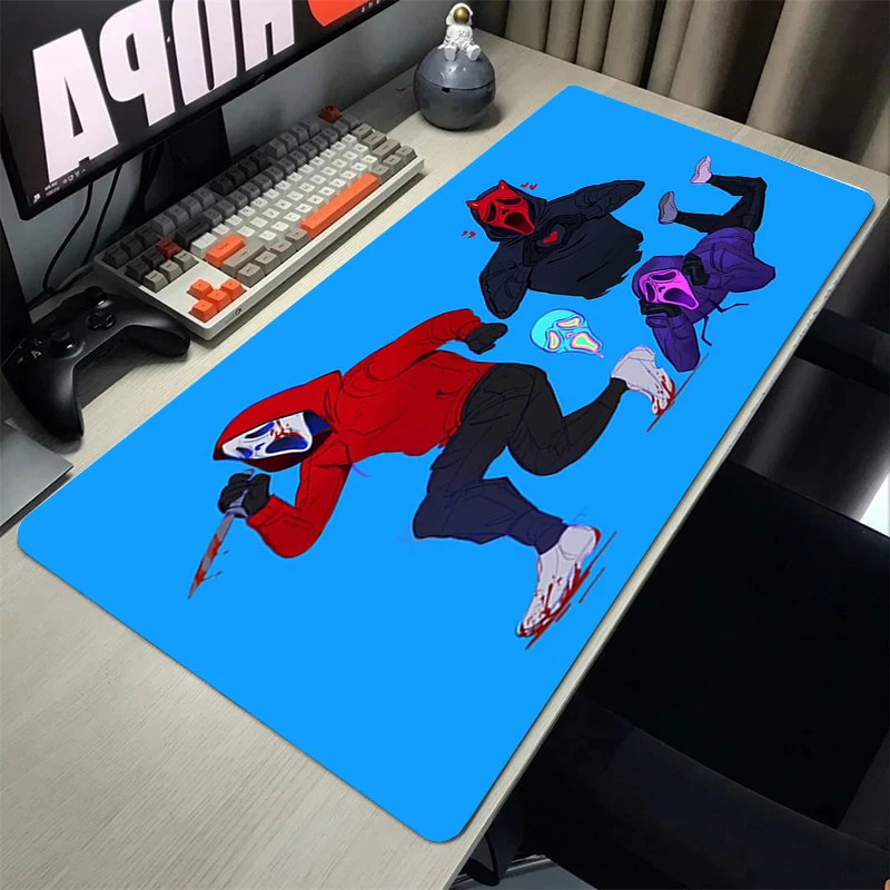 

Розовый коврик для игровой клавиатуры Ghostface, нескользящий коврик для настольного компьютера, компьютерные аксессуары, коврики для компьютерных игр, коврик для мыши, коврик для мыши, Настольный коврик