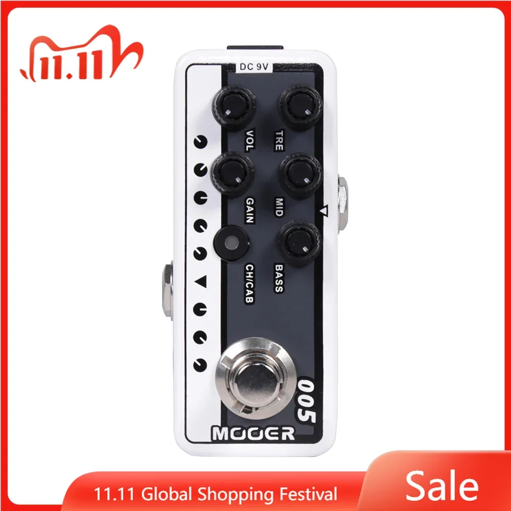 

MOOER 005 Brown Sound 3 Digital Preamp Guitar Effect Pedal Electric Acoustic Dual Channel Preamp Preamplifier True Bypass