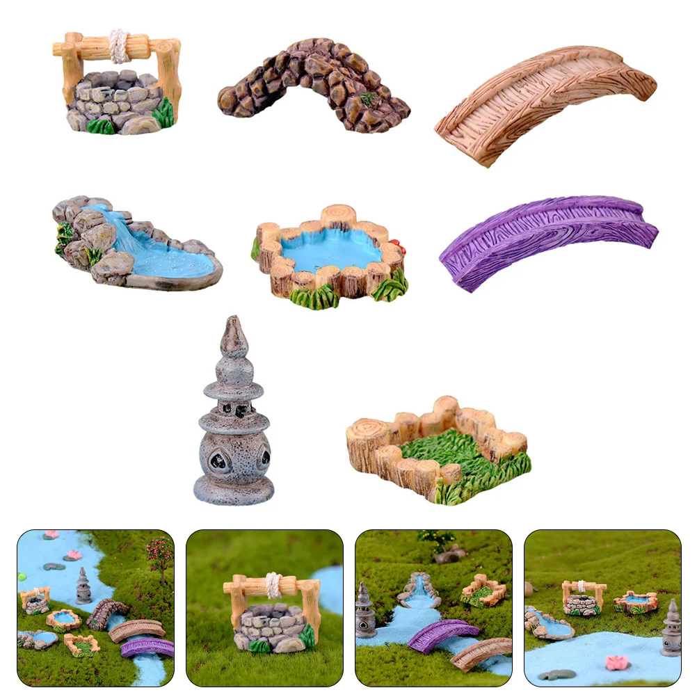 

Ornament Landscape Retro Mini Miniature Resin Bridges Decorgarden Bridge