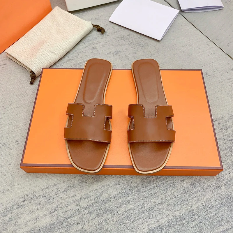 

2023 Fashion retro women's shoes Summer flat shoes Flip-flops dress casual women's slippers Roman open toe women's sand slippers