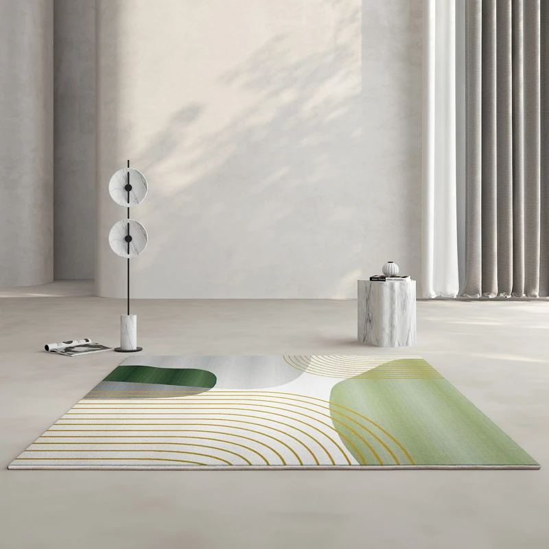 

Light Luxury Green Living Room Coffee Table Rugs Bedroom Bedside Carpet Large Area Lounge Rug Bathroom Non-slip Carpets Washable