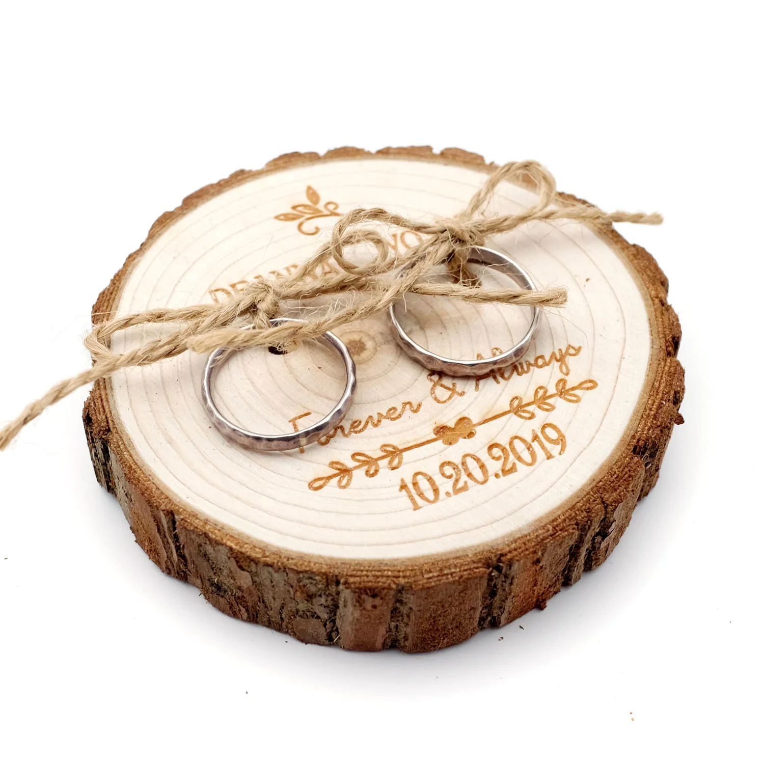 Деревянная коробка для обручального кольца Персонализированная Коробка в