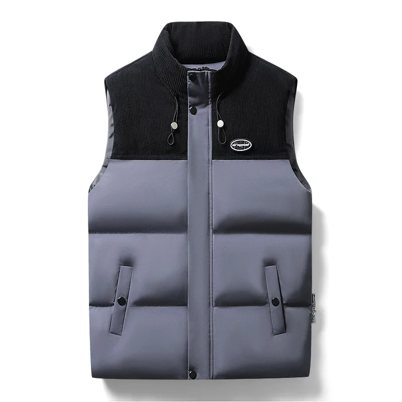 Men's Autumn And Winter Vest Cotton Padded Clothes Thickened Waistcoat