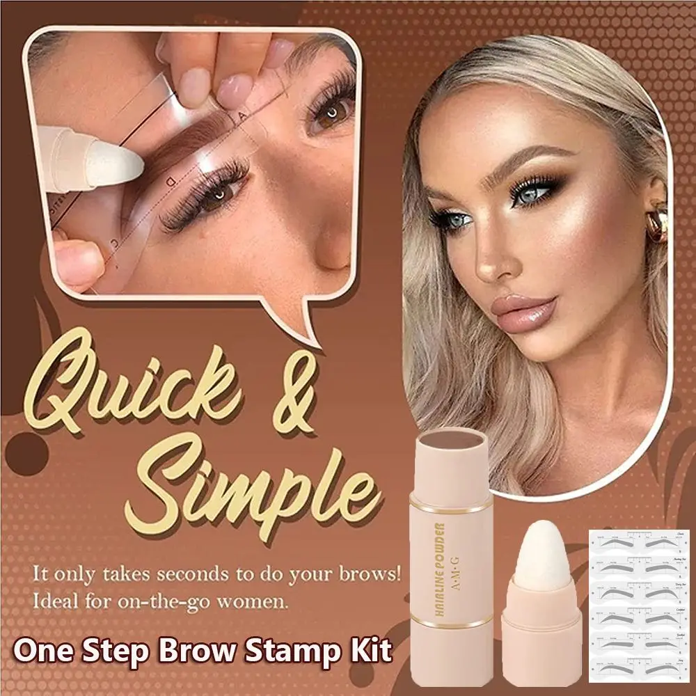 

Sdotter Long Lasting with 6 Pairs Reusable Eyebrow Stencils One Step Brow Stamp Shaping Kit Eyebrow Stamp Shaping Makeup Set