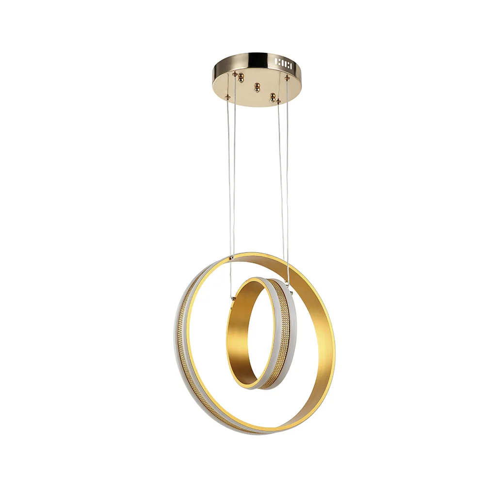 

LED Crystal Chandelier Light Modern LED Circle Chandelier Lamp Hanging Ring Lighting Home Decoration