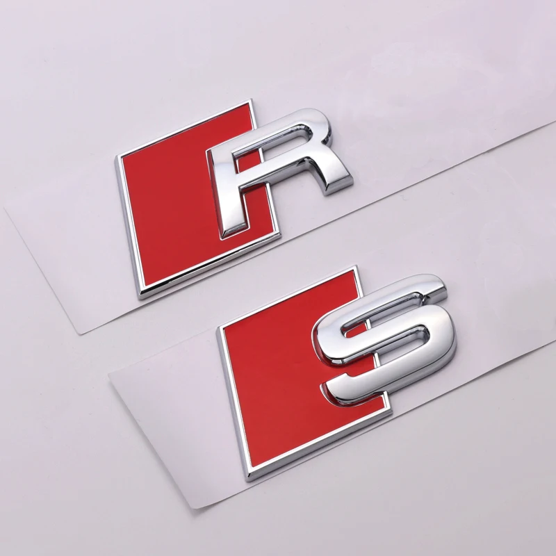 3d ABS хромированный черный логотип Автомобильная Эмблема багажника значок для Audi