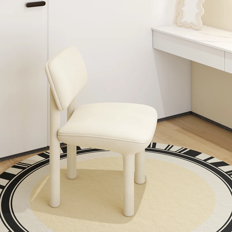 

Nordic Makeup Dining Chair Cream Style Designer Home Bedroom Luxury Dresser Stool Simple Manicure Chair Chaise Furniture WKDC