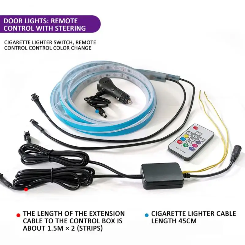 

Автомобильные дверные фонари с дистанционным управлением супер ослепительный Прочный красочный практичный Автомобильный светодиодный ослепительный поток света Универсальный