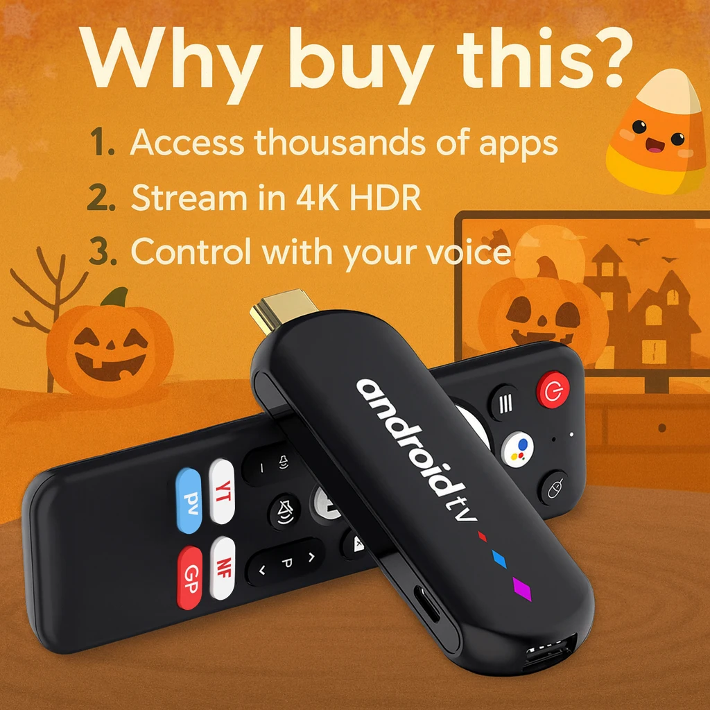 Фото H96 Max Android TV Stick Amlogic S905L 2GB 16GB 4K Ultra HD 3D HDR медиаплеер с двухдиапазонным Wi-Fi 6 и голосовым помощником, умный донгл №4
