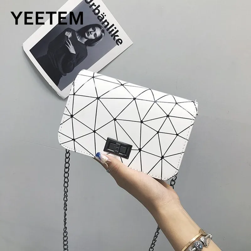 

Women Fashionable Shoulder Bags New Female Messenger Bag Handbag Chain Wild Crack Printing Wild Crossbody Bag