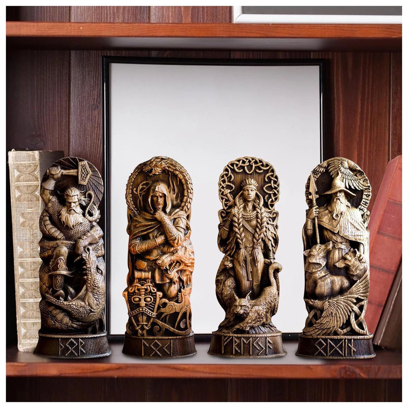 

Famliy Decoration Resin Pantheons Norse Gods 4pc