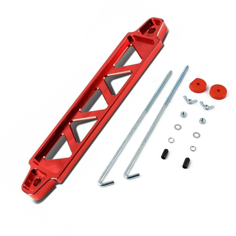 

218mm / 190mm Aluminum Universal Battery Auto Battery Tie Down Mount Holder Bracket Brace Bar for Honda Civic EK EG
