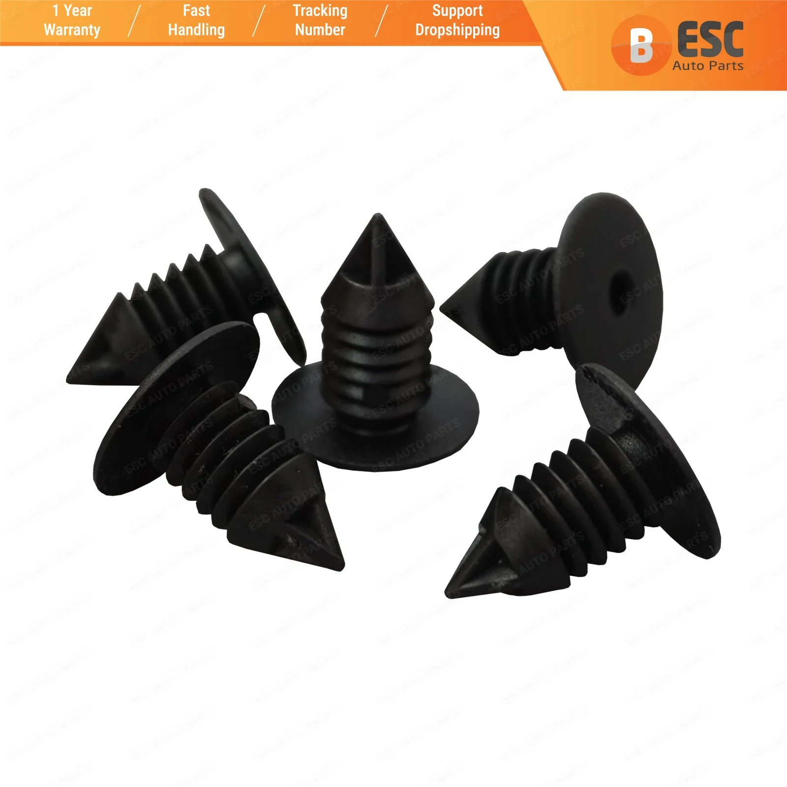 

ESC ECF5043 10 Pieces Fir Tree M.12 Clips For Renault Fiat Head Size: 20 mm