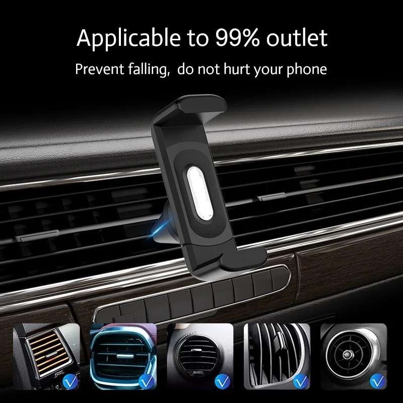 

Car Phone Holder 360 Rotation For iPhone Smartphone Air Vent Mount ClipUniversal Support Telephone Voiture Soporte Movil