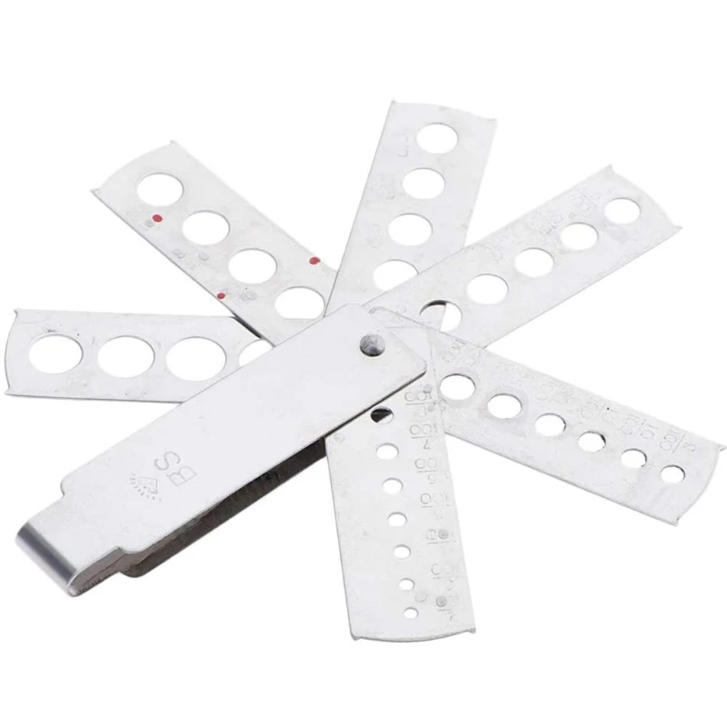 

Aluminum Folding Fan Diamond Karat Gemstone Mounting Gauge Measuring Carat Millimeters Gemologist Bead Jewelry Tools 918F