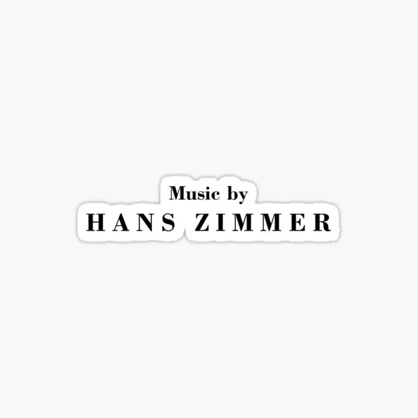 

Music By Hans Zimmer 5PCS Stickers for Water Bottles Background Decor Stickers Room Laptop Print Car Anime Luggage Bumper Kid