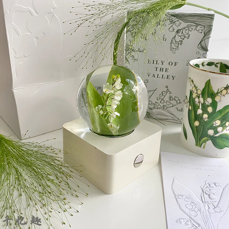 Linglan вечный цветок ночник хрустальный шар замена настоящие образцы цветов для