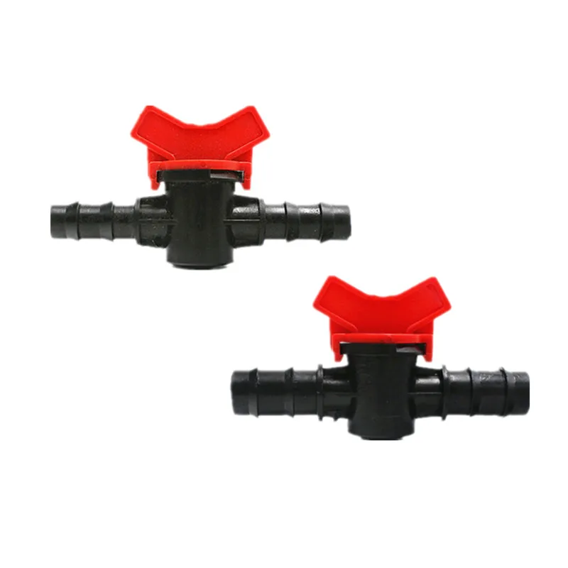 

20pcs Dn16 Dn20 Maxi Valve Mini Ball Valve Barb x Barb Poly Hose Barbed Connector Greenhouse Watering Drip Fittings
