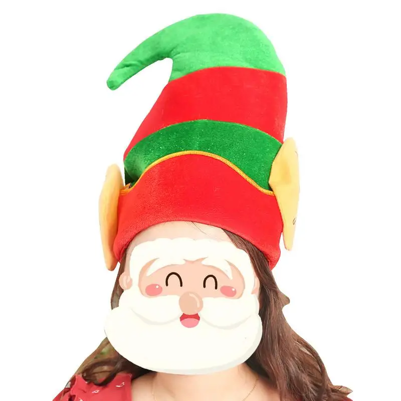 Christmas Elf Hats For Adults Elf Hat With Gold Velvet Material Velvet Christmas Santa Hat Holiday Party Costume Favors Gifts