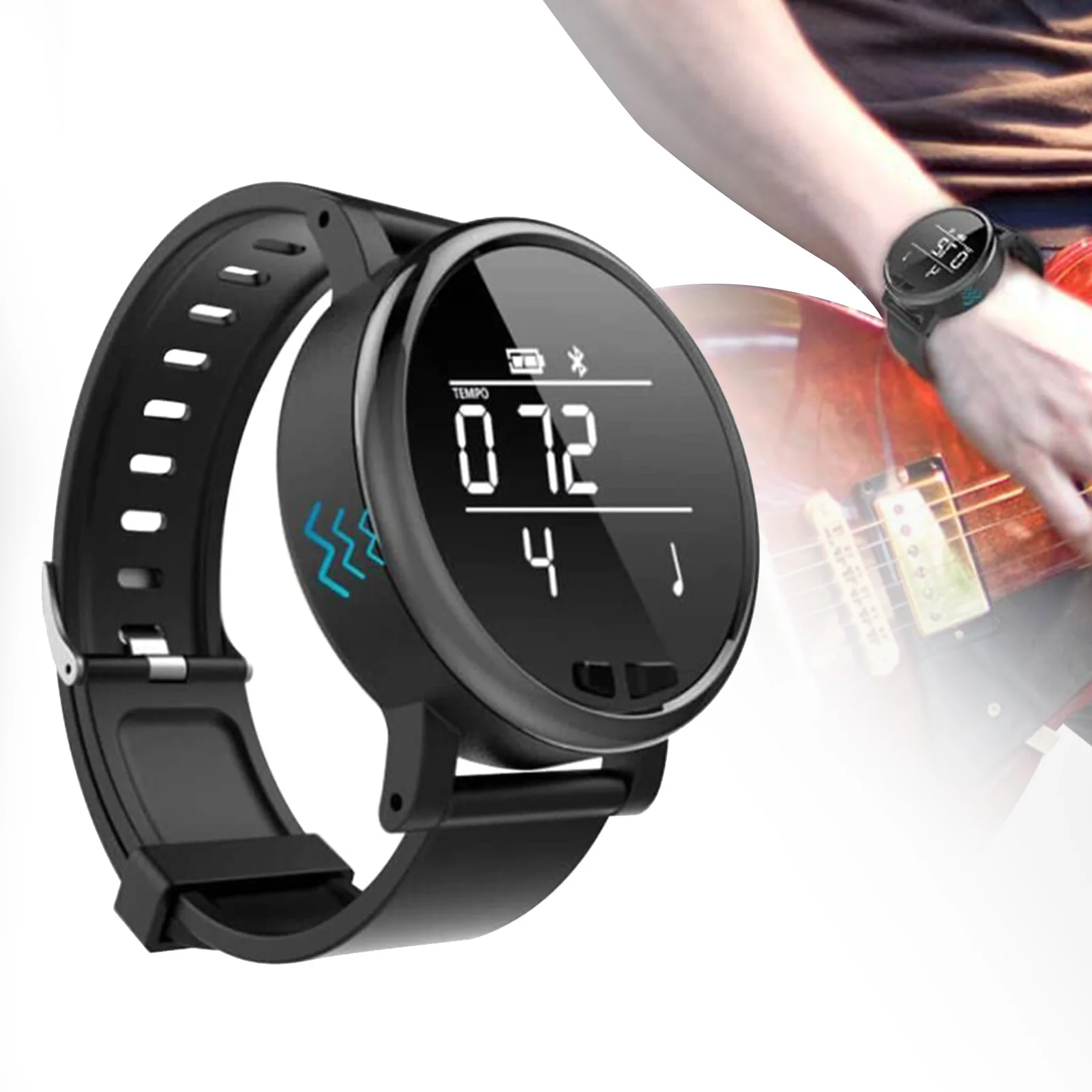 

Digital Metronome Watch Wrist Vibrating Metronomes With APP Control TEMPO BEAT RHY Vibration Intensity Wrist Smart Watch