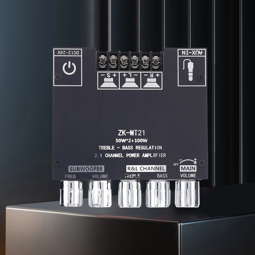 ZK-MT21 Bluetooth-совместимая 2 1-канальная плата усилителя сабвуфера с басовой мощностью