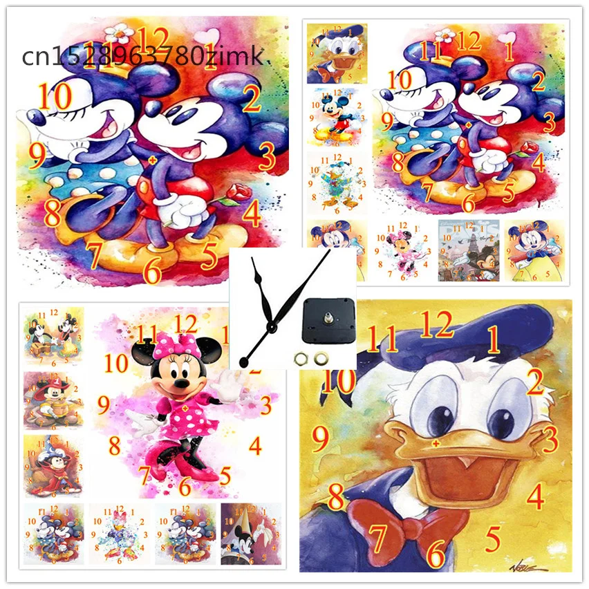 

Disney diamond painting Cross stitch kits clock Mickey Diamond mosaic Diamond embroidery home decortion kids diamond art clock 6