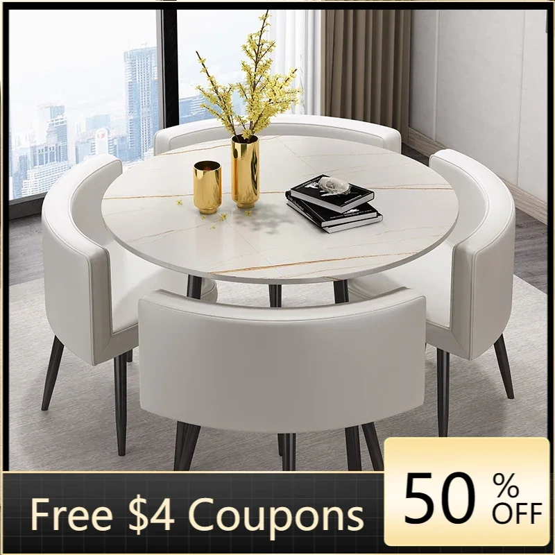 

Nordic Lounge Dining Room Sets Luxury Apartment Simple Mobile Dining Room Sets Accent Modern Esstisch Minimalist Furnitures