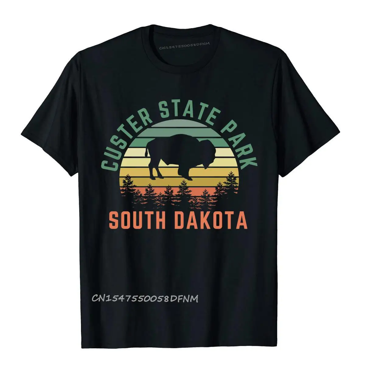 

Tops Shirt Custer State Park South Dakota Family Funny Premium Cotton Men Top T-Shirts Design