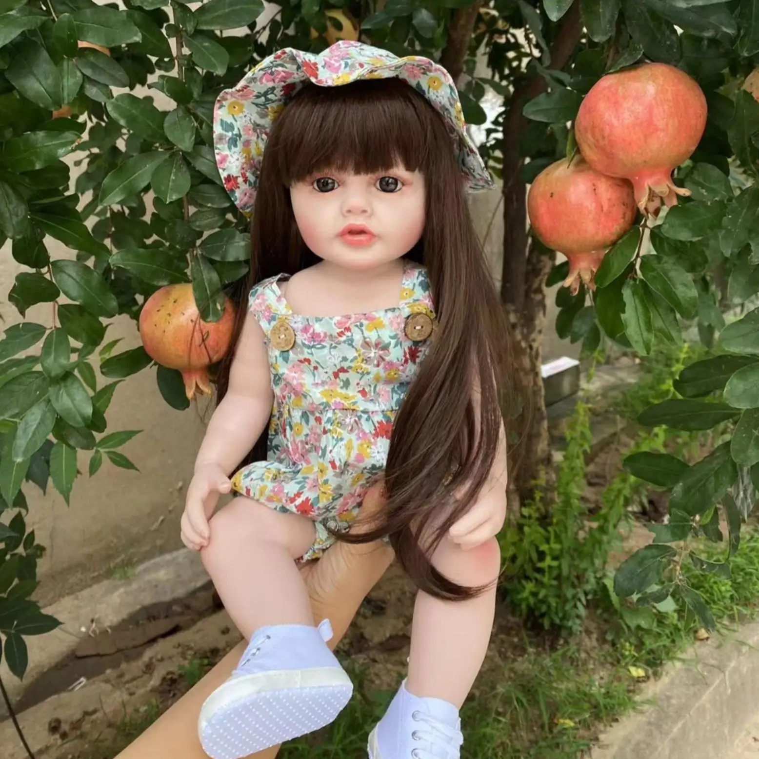 55 CM Soft Silicone Reborn Baby Girl Doll Toy Lifelike 22 Inch Realistic Princess Toddler Art Bebe Birthday Gifts for Child