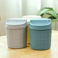 waste bin easy to use wide application with swing lid tiny desktop garbage basket for kitchen