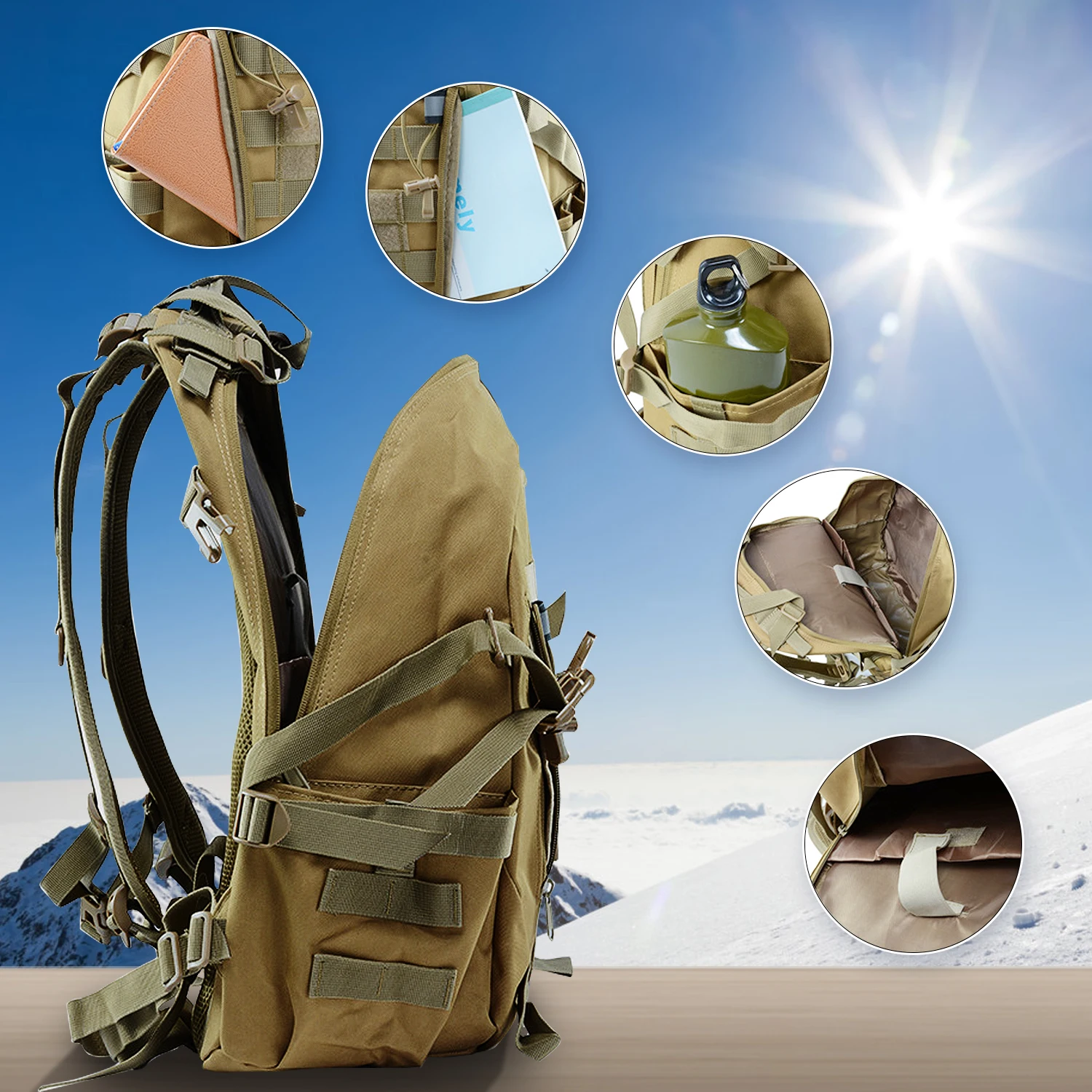 30L Military Tactical Backpack Nylon Waterproof Rucksacks Outdoor Bags Military Backpack for Hiking Camping Trekking Hunting Bag