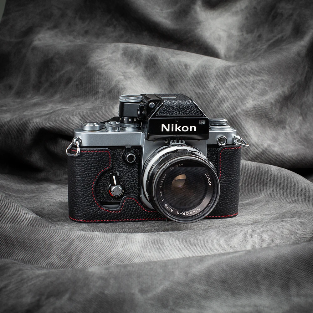 Фото Для Nikon F2 F2S F2A F2AS кожаный чехол для камеры защитный чехол ручной работы из натуральной кожи половина чехла для камеры сумка №1