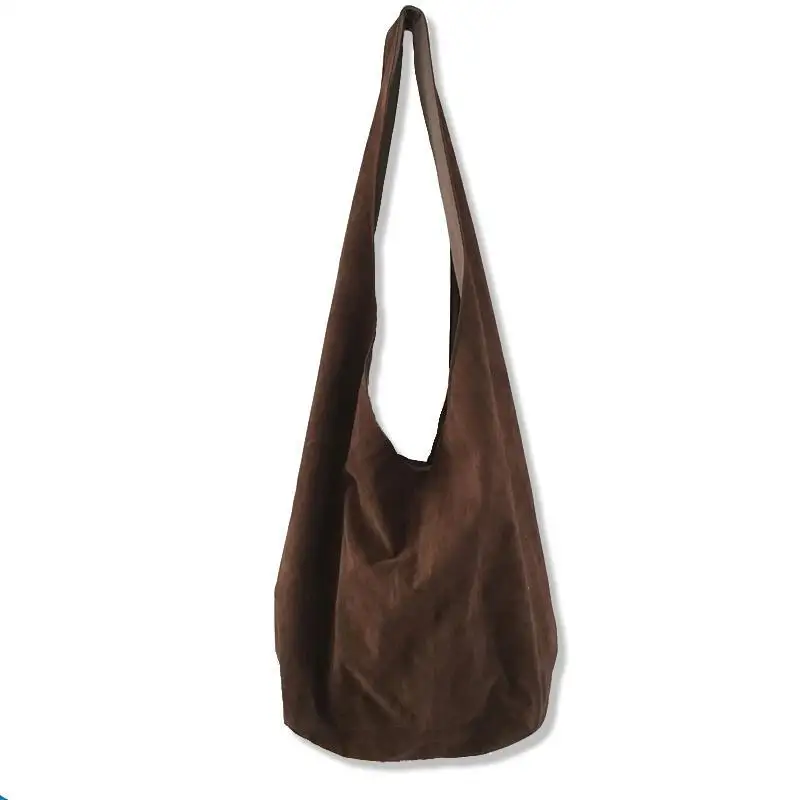 

Estelle Wang Women Cotton Crossbody Bag Oblique Cross Flannelette Single Large Capacity Shoulder Bag Retro Dumpling Hobos Bag