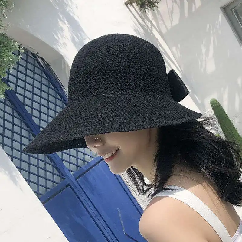 

Foldable Sun Hat Women's Visor Caps Wide Brim Anti-UV Beach Ladies Summer