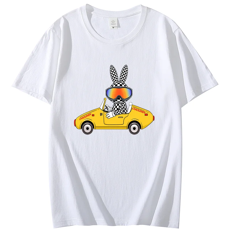 

Смешной диск роскошный бренд футболки милые подарки милые кролики печатные костюмы эстетическая одежда животных любовник графики ти Y2k топы